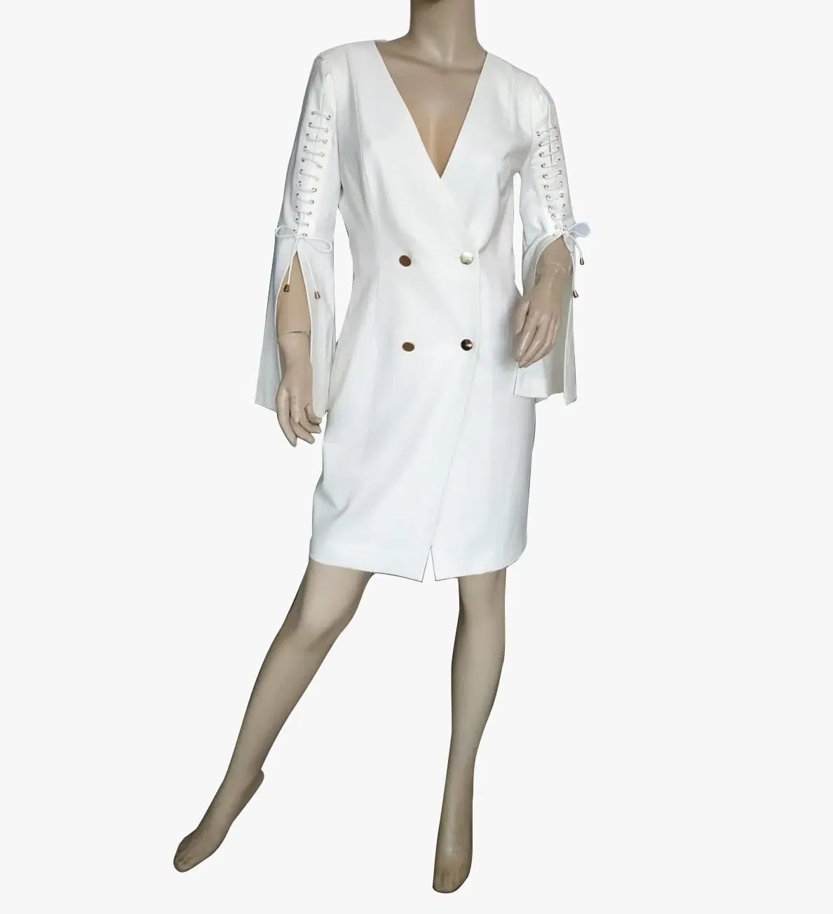 Semessta White Lace Sleeves Pattern Jacket