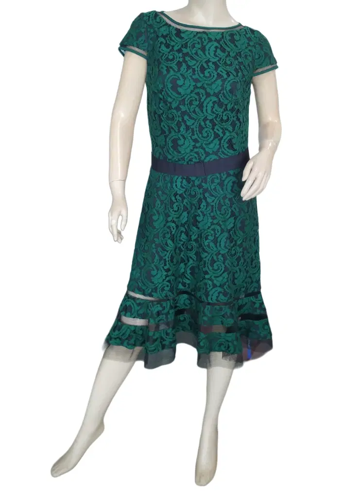 Tadashi Shoji Green Lace Dress