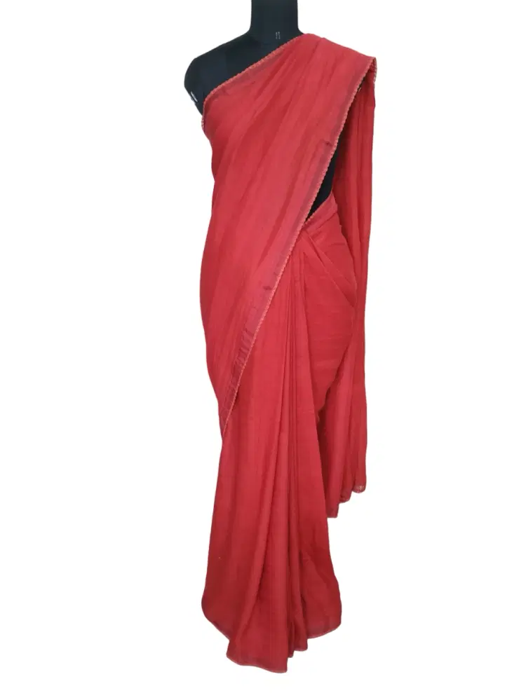 Unbranded Red Saree-Hover-Image