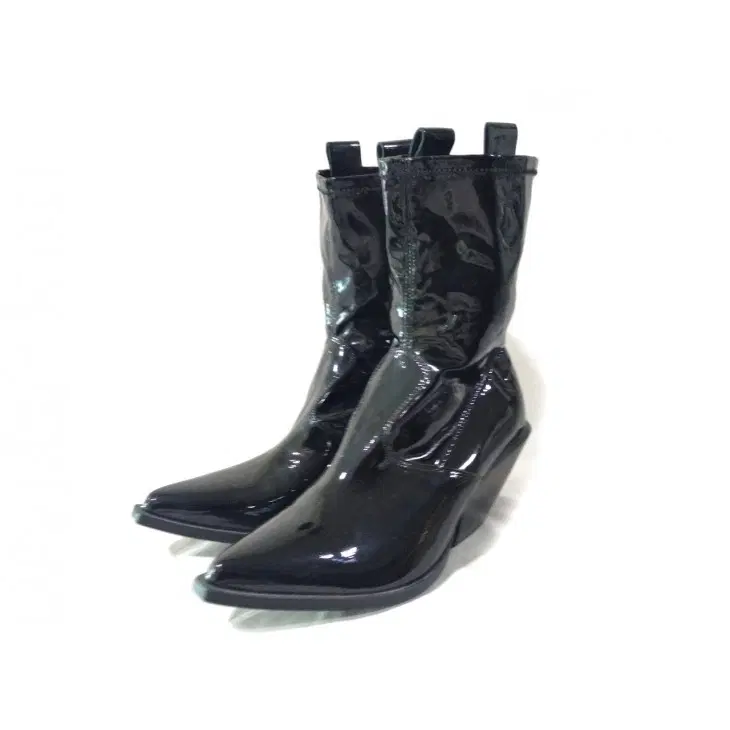 Black Patent Leather Boots-Hover-Image