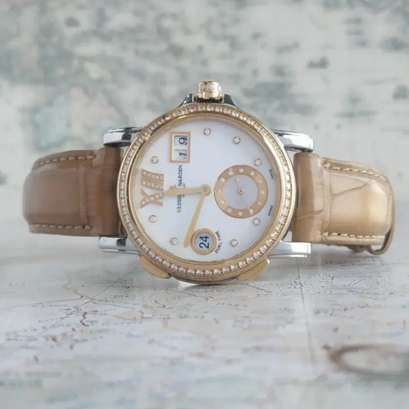Ulysse Nardin Classic Dual Time 37 MM Gold Steel