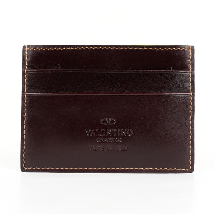 Valentino Garavani Black /Beige Card Case-Hover-Image