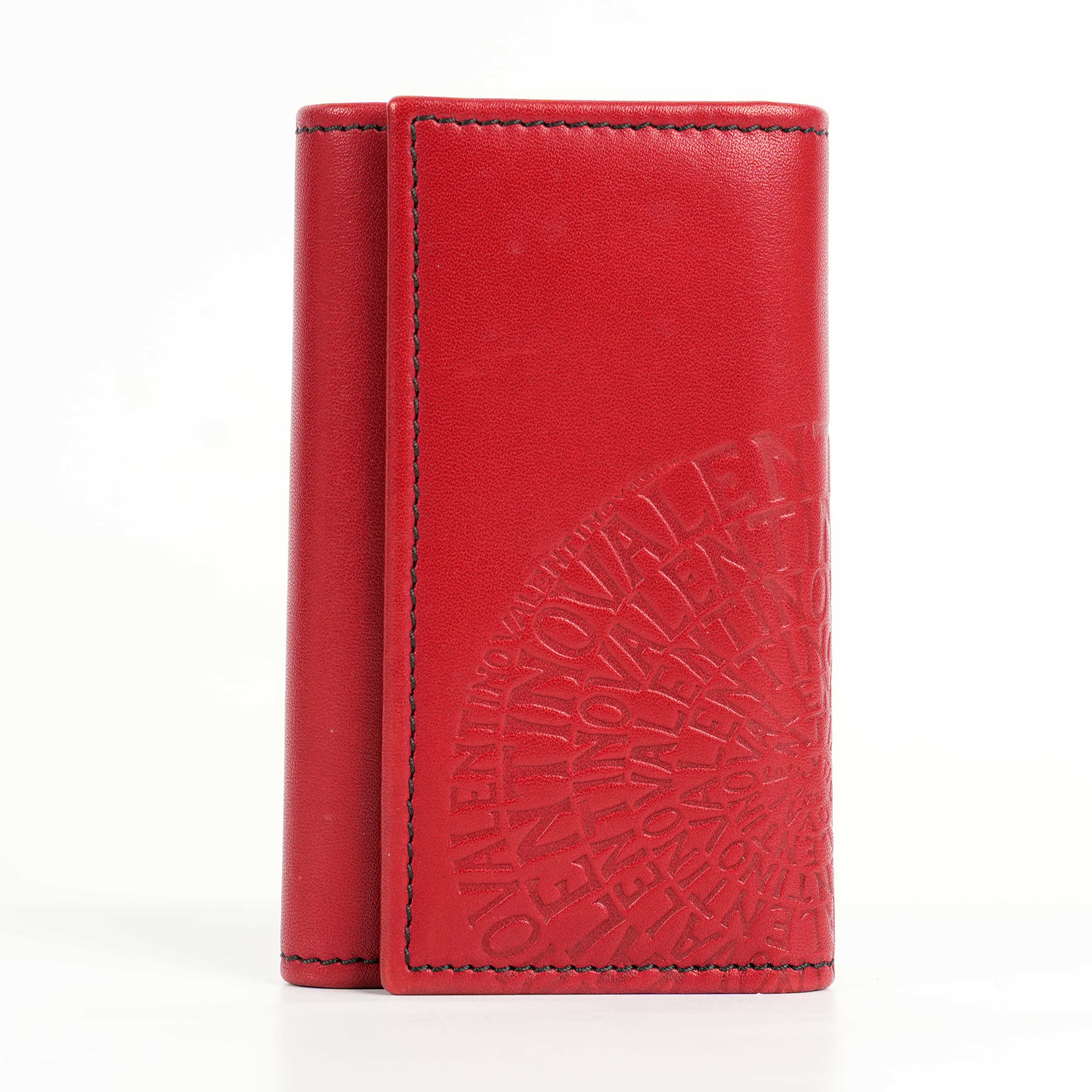 Valentino Garavani Maroon Key Chain Holder