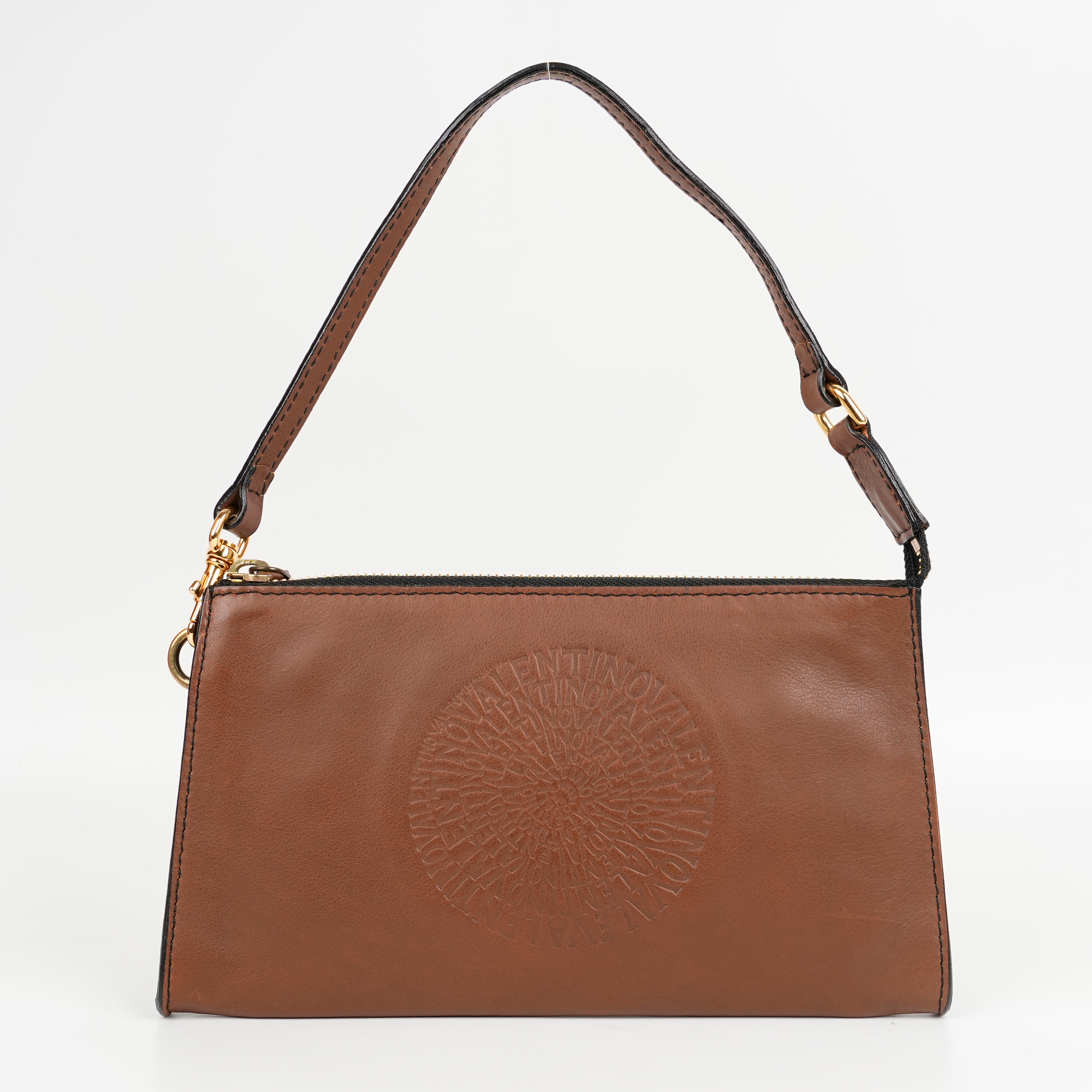 Valentino Garavani Brown Leather Wristlet