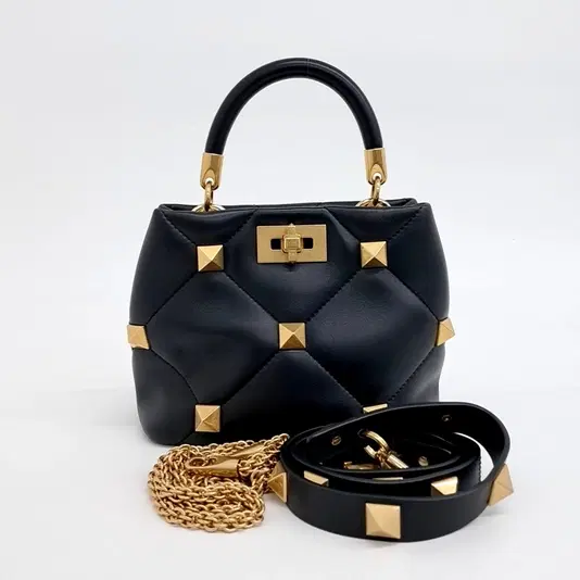 Valentino Roman Studded Tote and Shoulder Bag