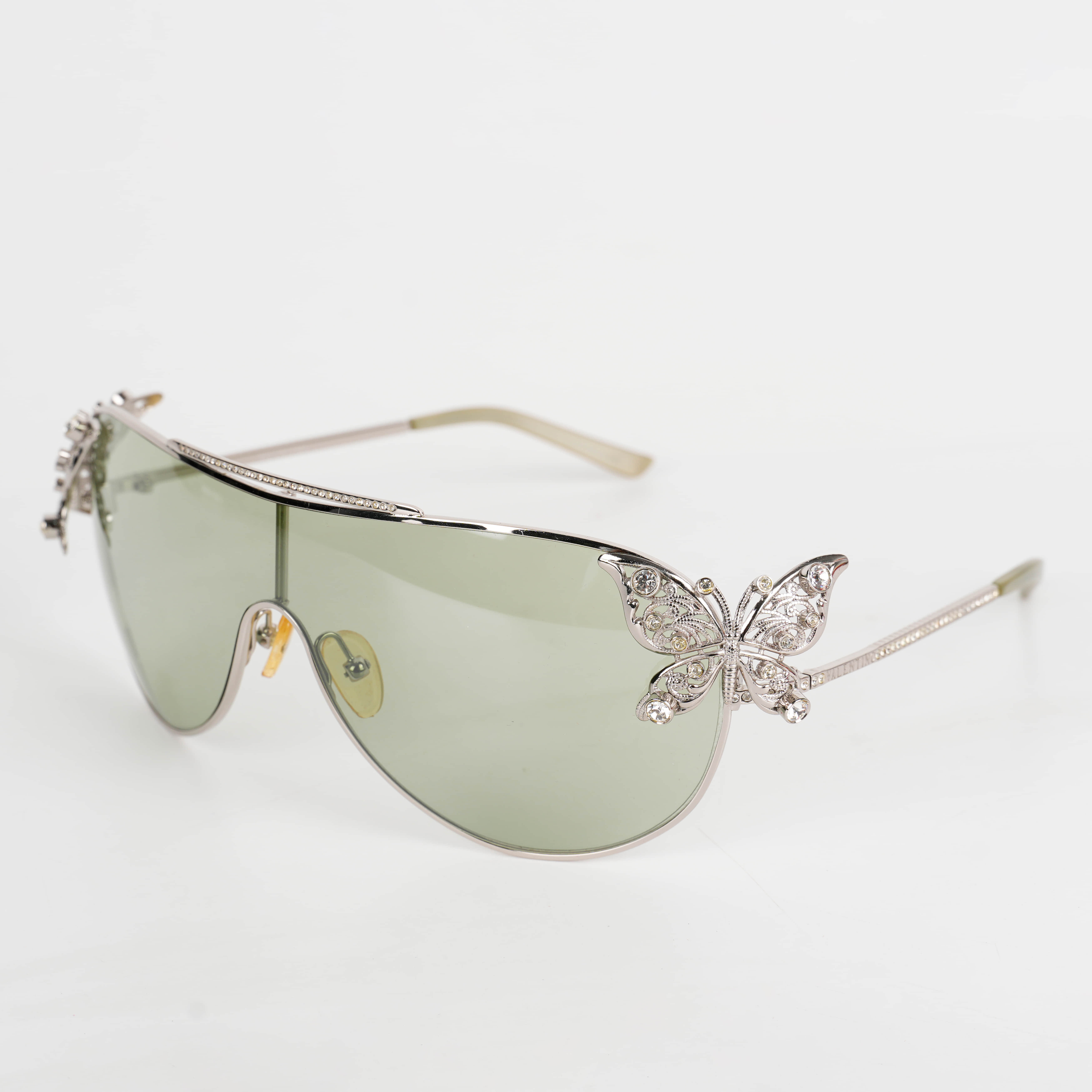 Valentino Garavani Rockstud Vlogo Aviator Sunglasses With Case Valentino Garavani Gold metal v-light sunglasses | The  main image 3