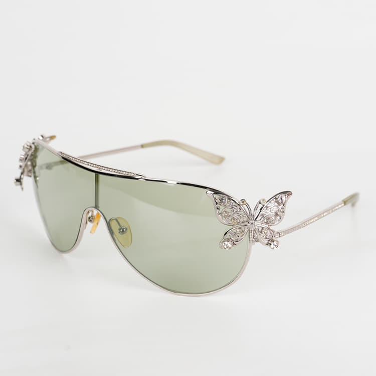 Valentino Studded Aviator Green Frame Sunglasses-Hover-Image