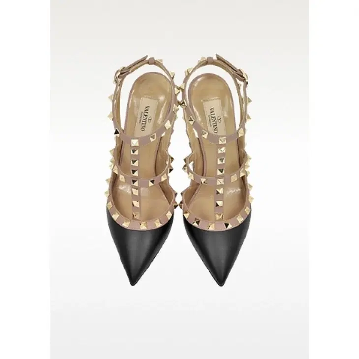 Valentino Rockstud Noir Ankle Strap Pump