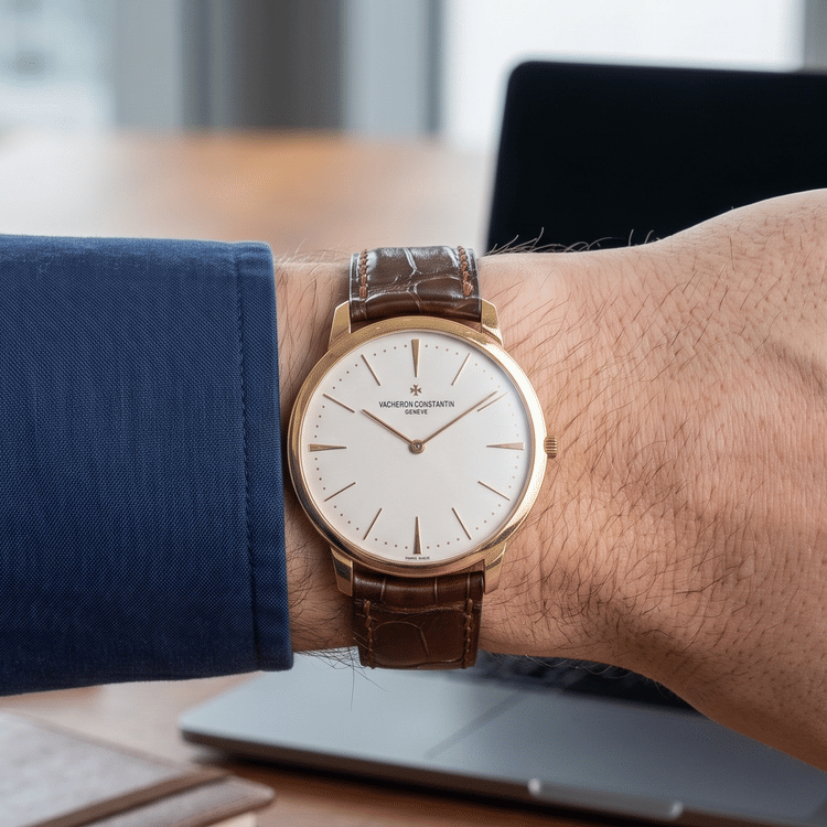 Vacheron Constantin Patrimony 40 MM White Dial Rose Gold Watch 81180/000R-9159-Hover-Image