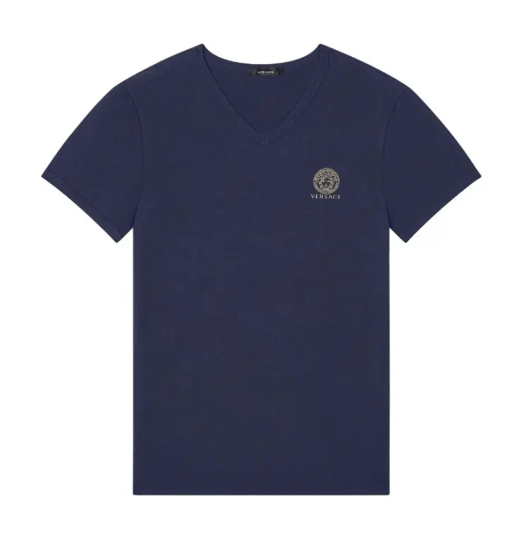 Versace Medusa Print V neck T-shirt-Hover-Image