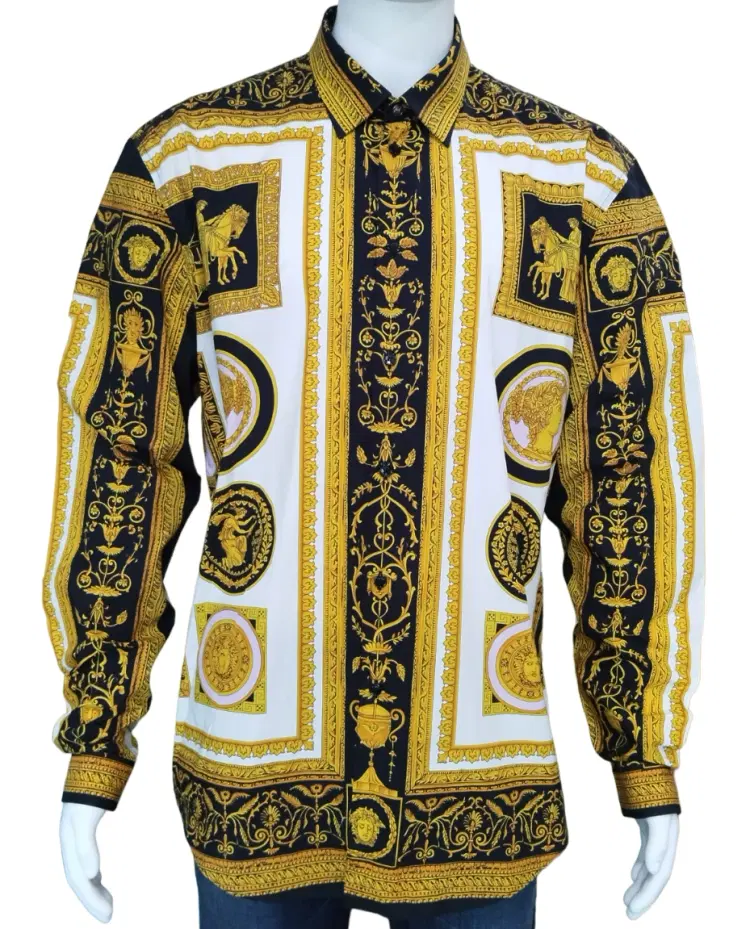 Versace Multicolour Baroque Print Shirt-Hover-Image