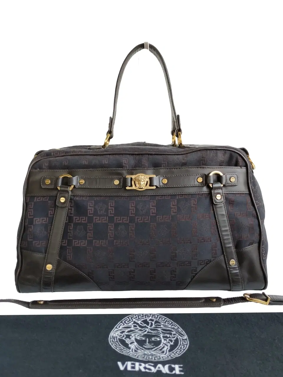 Versace Jacquard Boston Bag