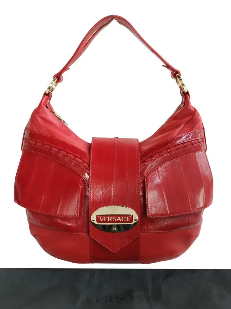 Versace Red Hobo Bag-Hover-Image