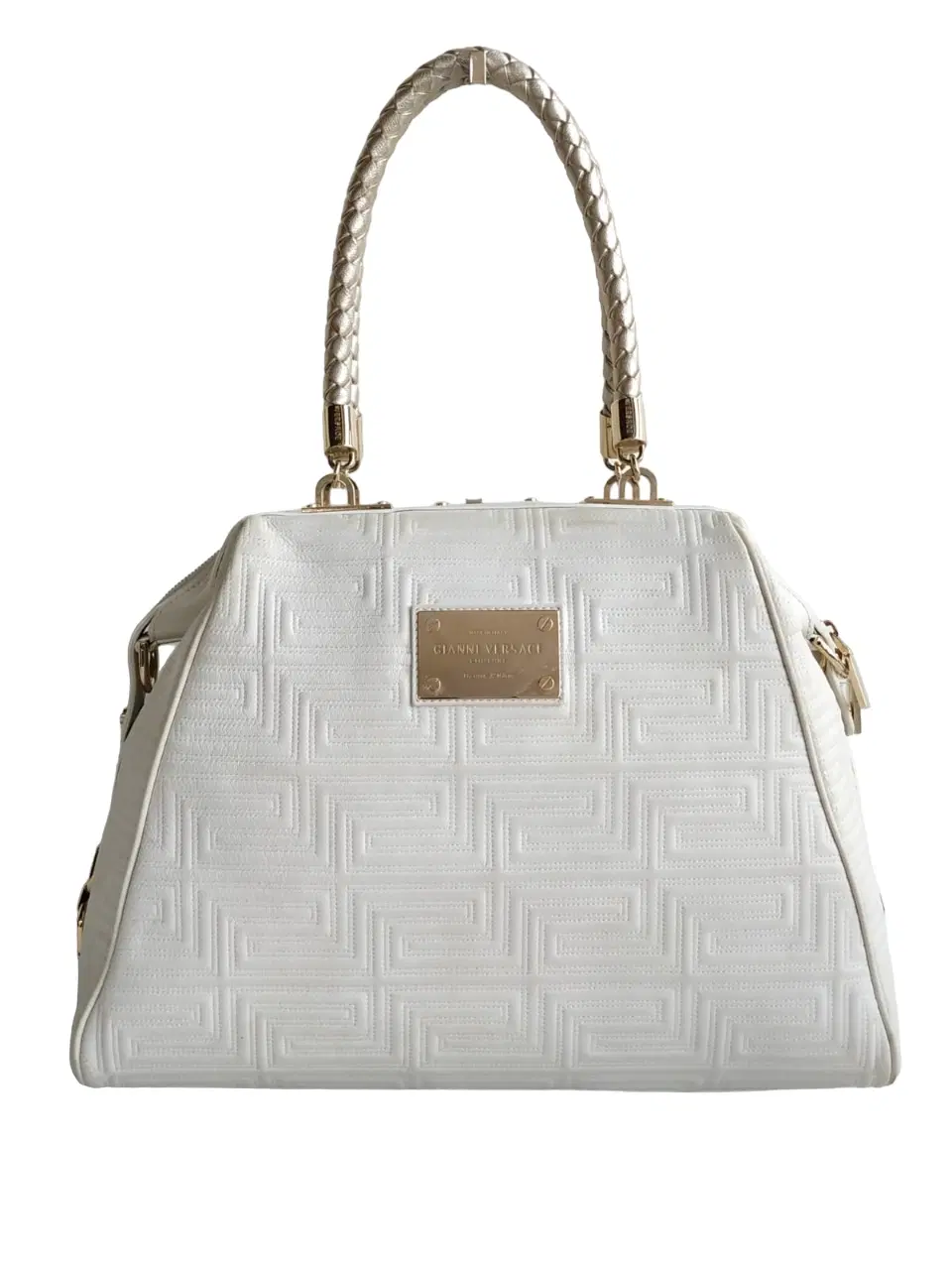 Versace Couture White Leather Bag