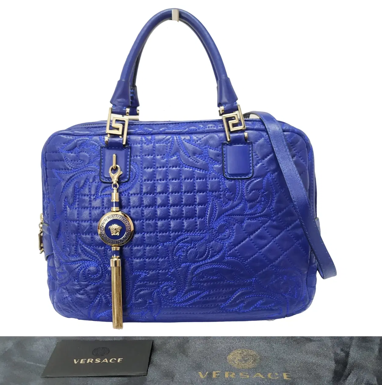 Versace Demetra Vanitas Top Handle Leather Bag