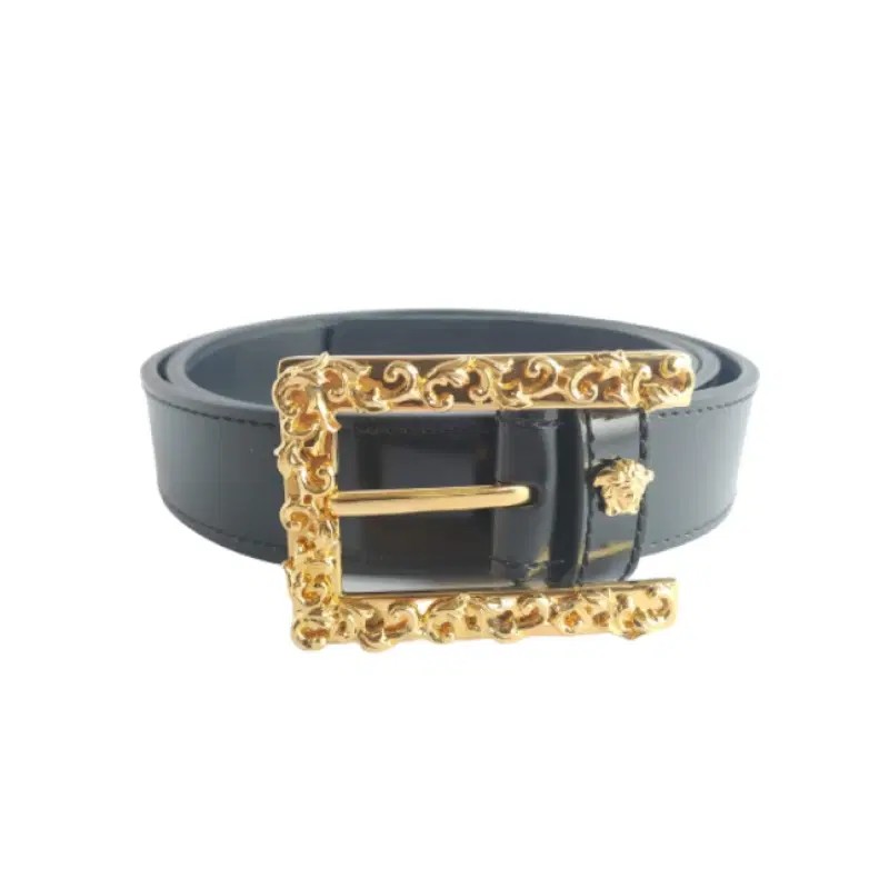 Versace Medusa Gold Buckle Leather Belt