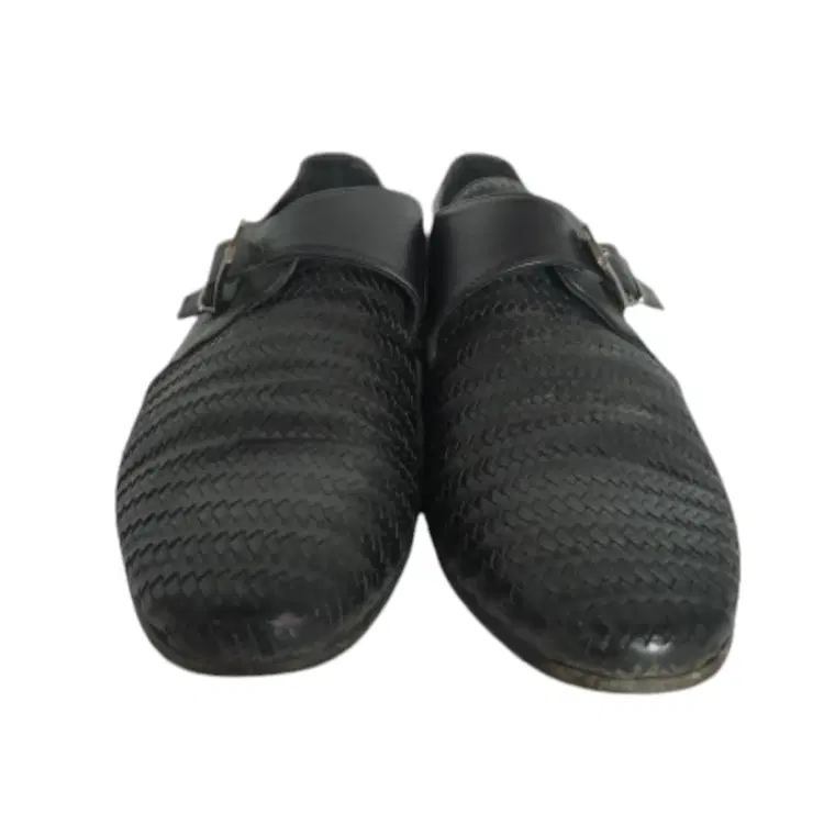 Versace Black Monk Strap Shoes-Hover-Image