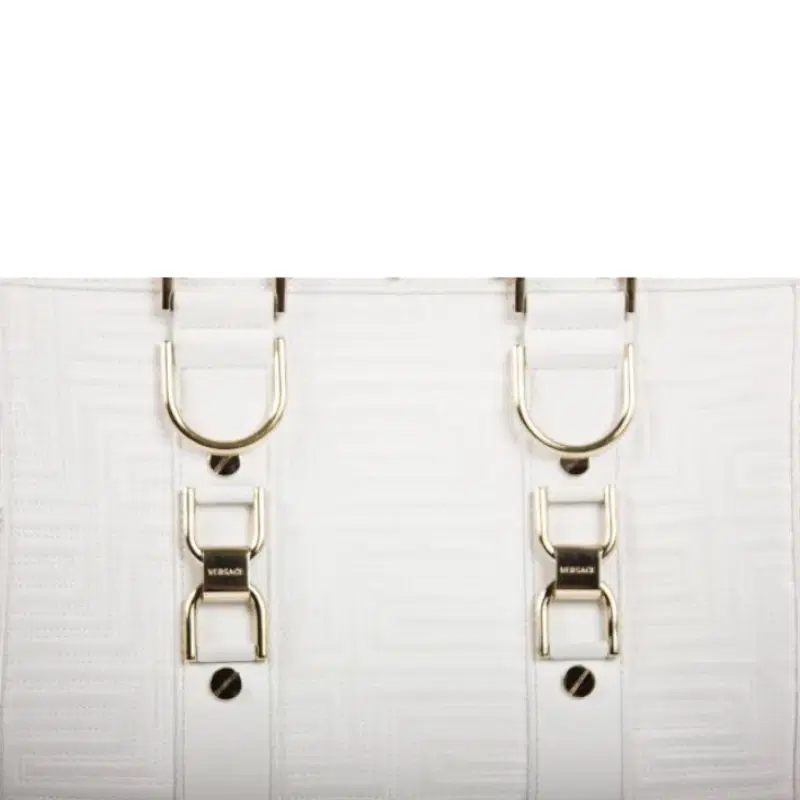 Versace White Handbag with Studs