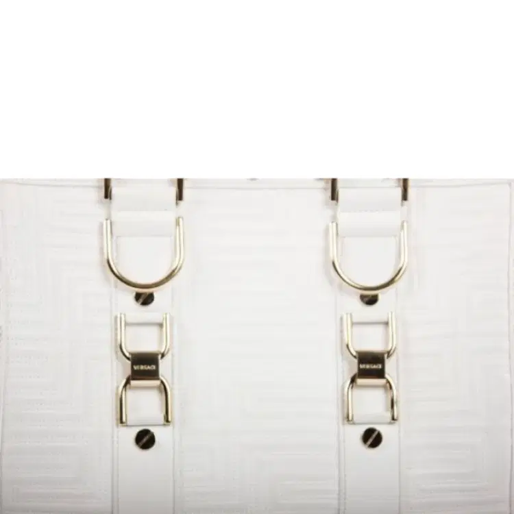 Versace White Handbag with Studs-Hover-Image