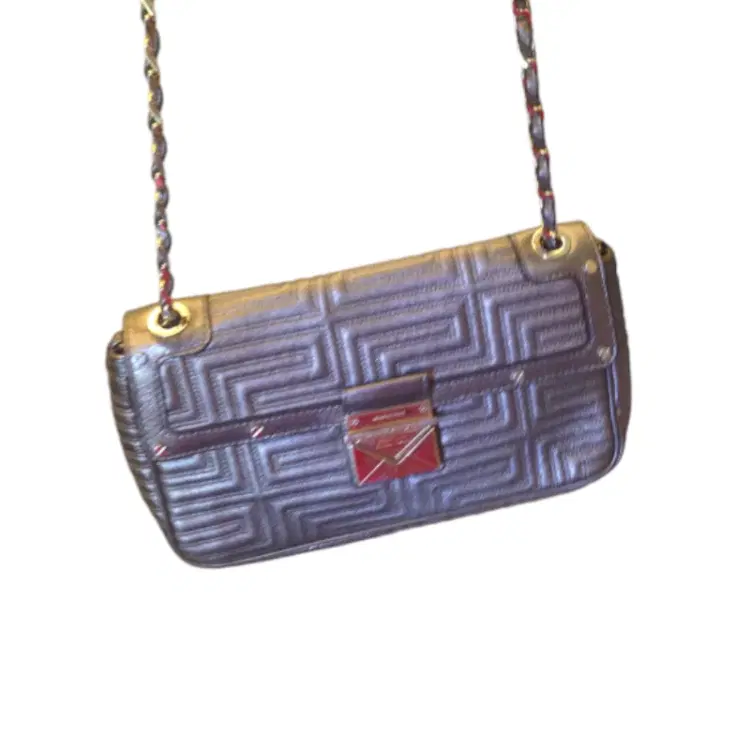 Versace Metallic Greek Print Couture Bag-Hover-Image