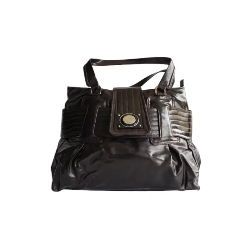 Versace Patent Leather Medusa Head Wine Tote