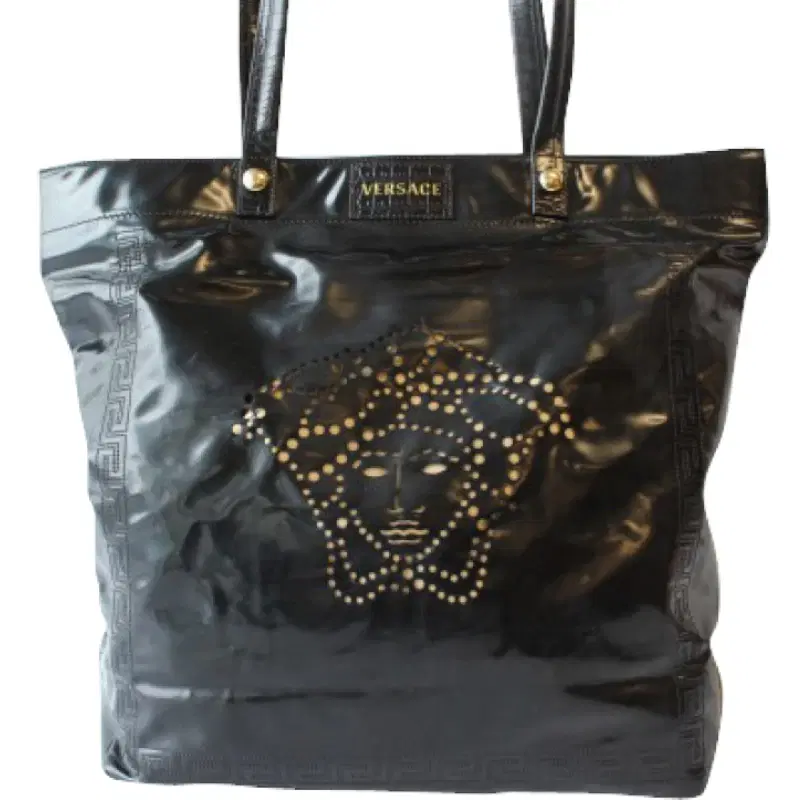 Versace Medusa Black Patent Tote