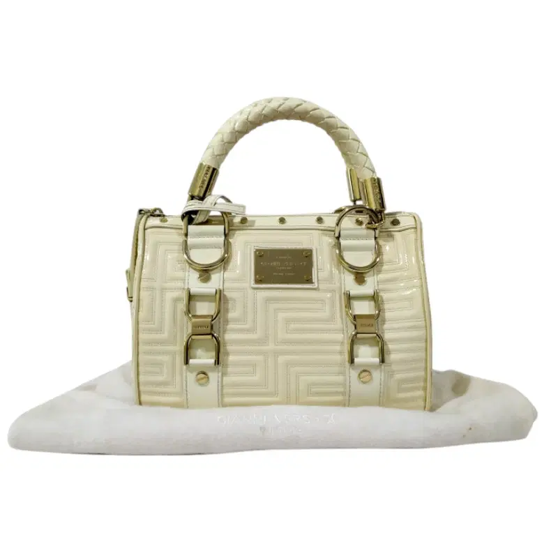 Gianni Versace Couture White Quilted Bag