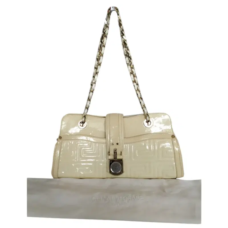Gianni Versace Couture Quilted White Leather Bag