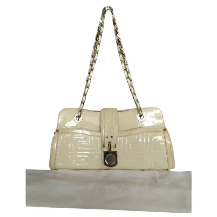 Gianni Versace Couture Quilted White Leather Bag-Hover-Image