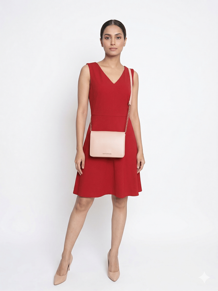 Versace Dust Pink Leather Crossbody Bag-Hover-Image