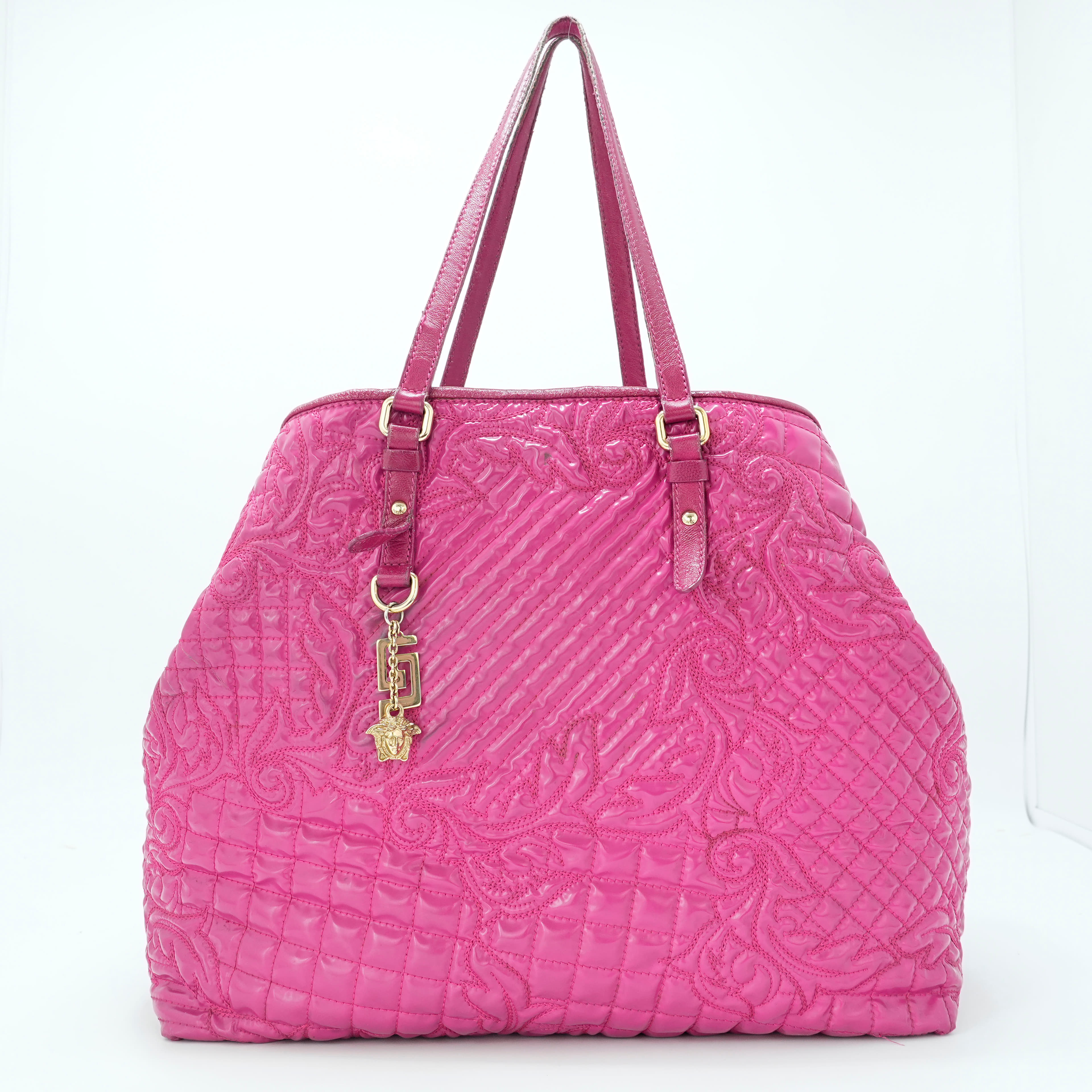 VERSACE Quilted Pink Handbag