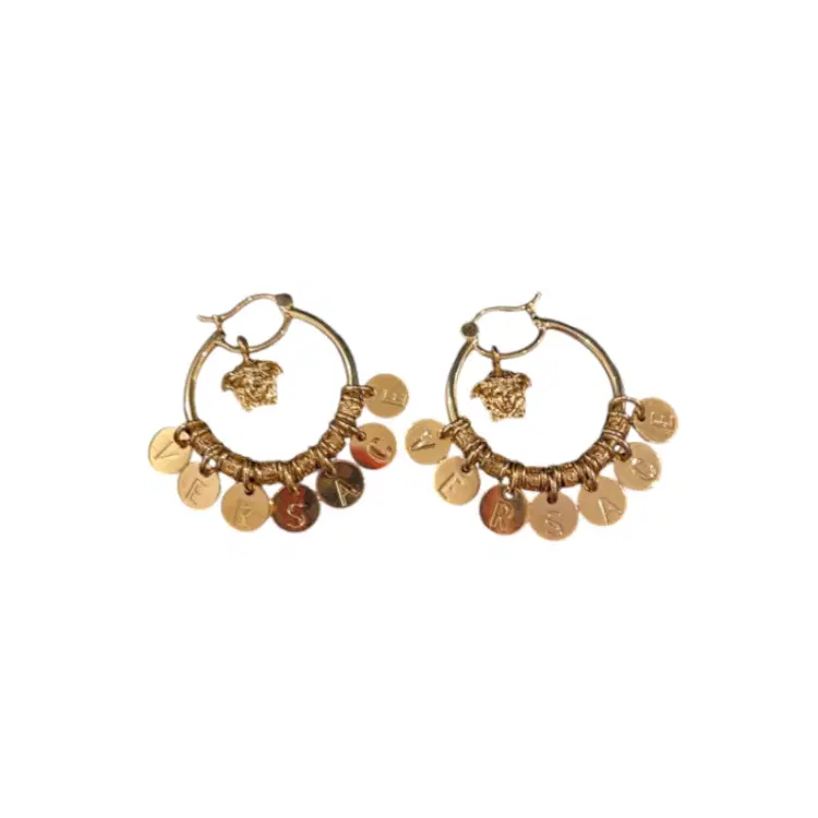 Versace Medusa Embellished Earrings-Hover-Image