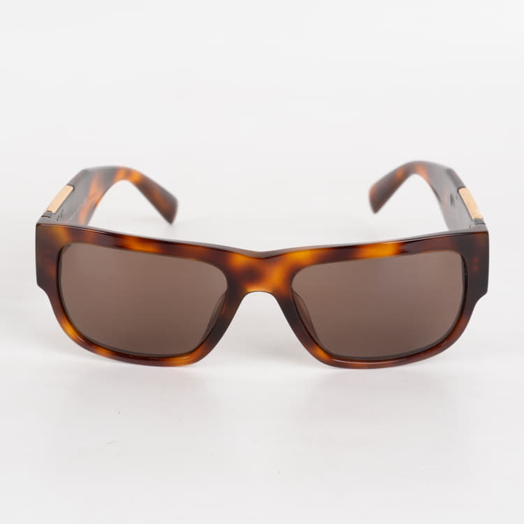 Versace VE4406 Rectangular Sunglasses In A Tortoiseshell Acetate Frame And Dark Grey Lenses-Hover-Image