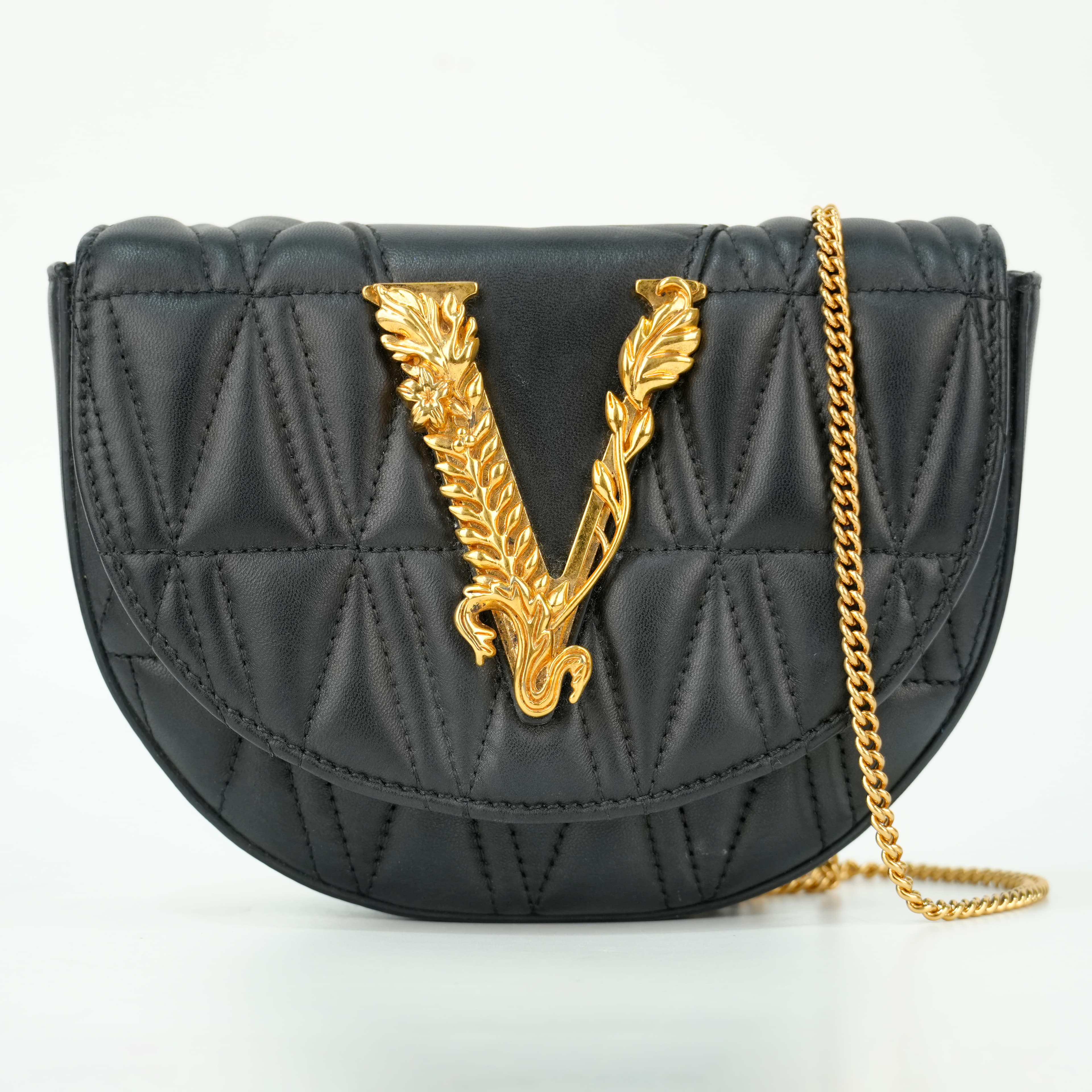 Versace Virtus Belt Bag Quilted Leather