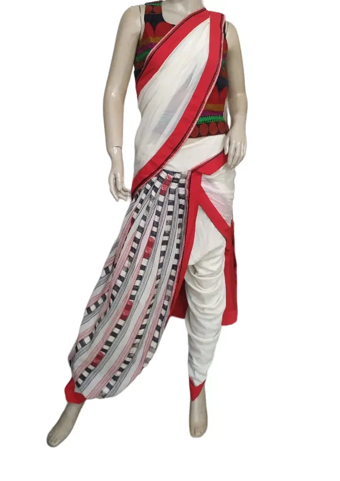 VERB Pallavi Singhee Redyment White Saree With Blouse