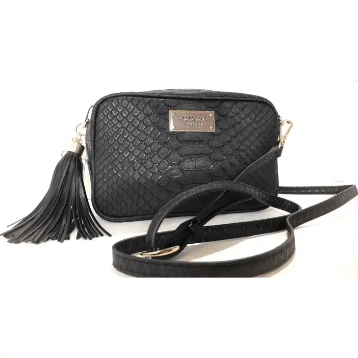 Victoria's Secret Black Python Crossbody Clutch-Hover-Image