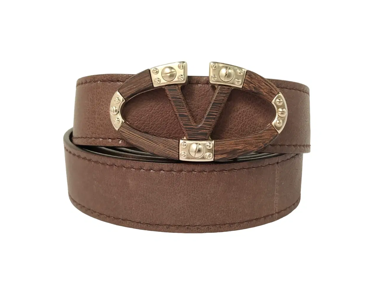 Valentino V Logo Leather Belt