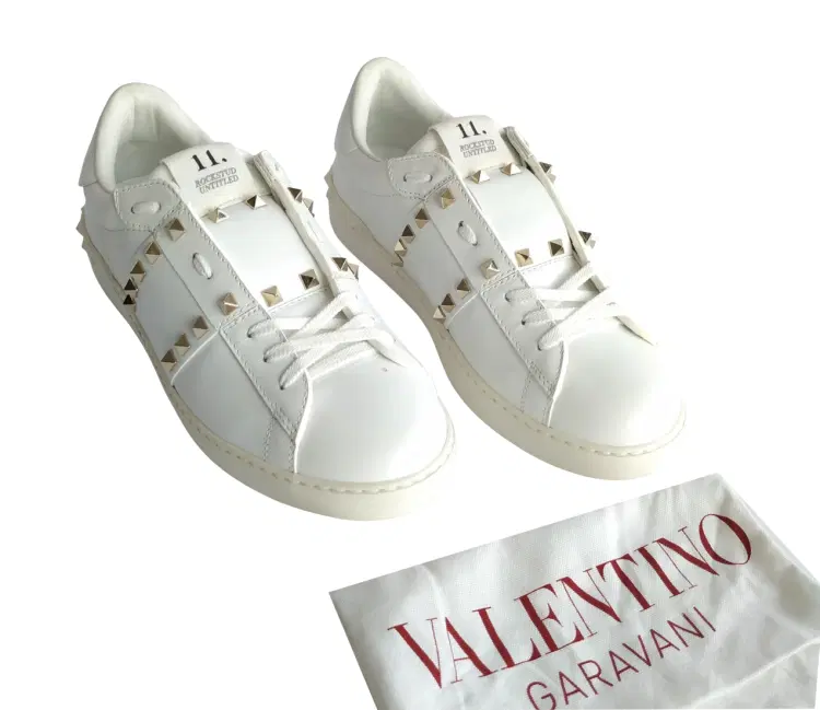 Size 40 - Valentino Garavani Rockstud White Accents Sneakers-Hover-Image