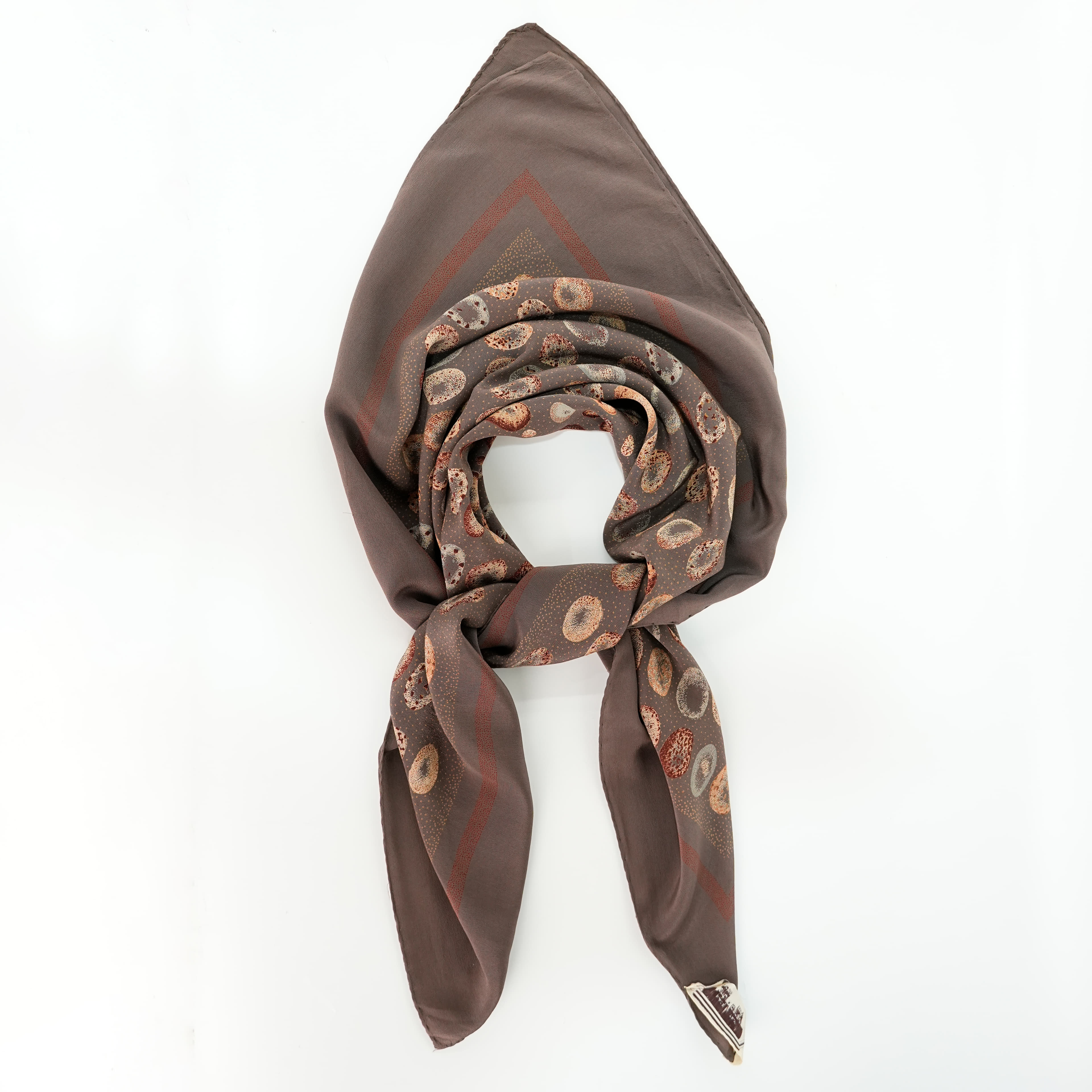 Valentino Printed Brown Scarf