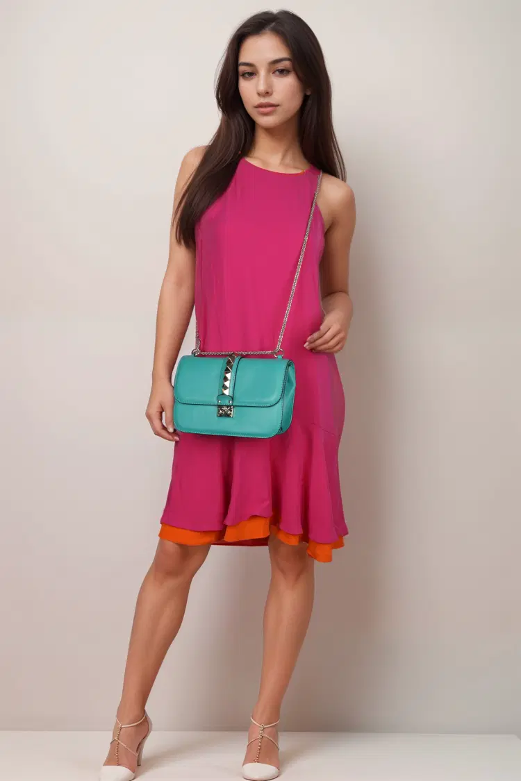 Valentino Emerald Green Leather Garavani Rockstud Lock Shoulder Bag-Hover-Image
