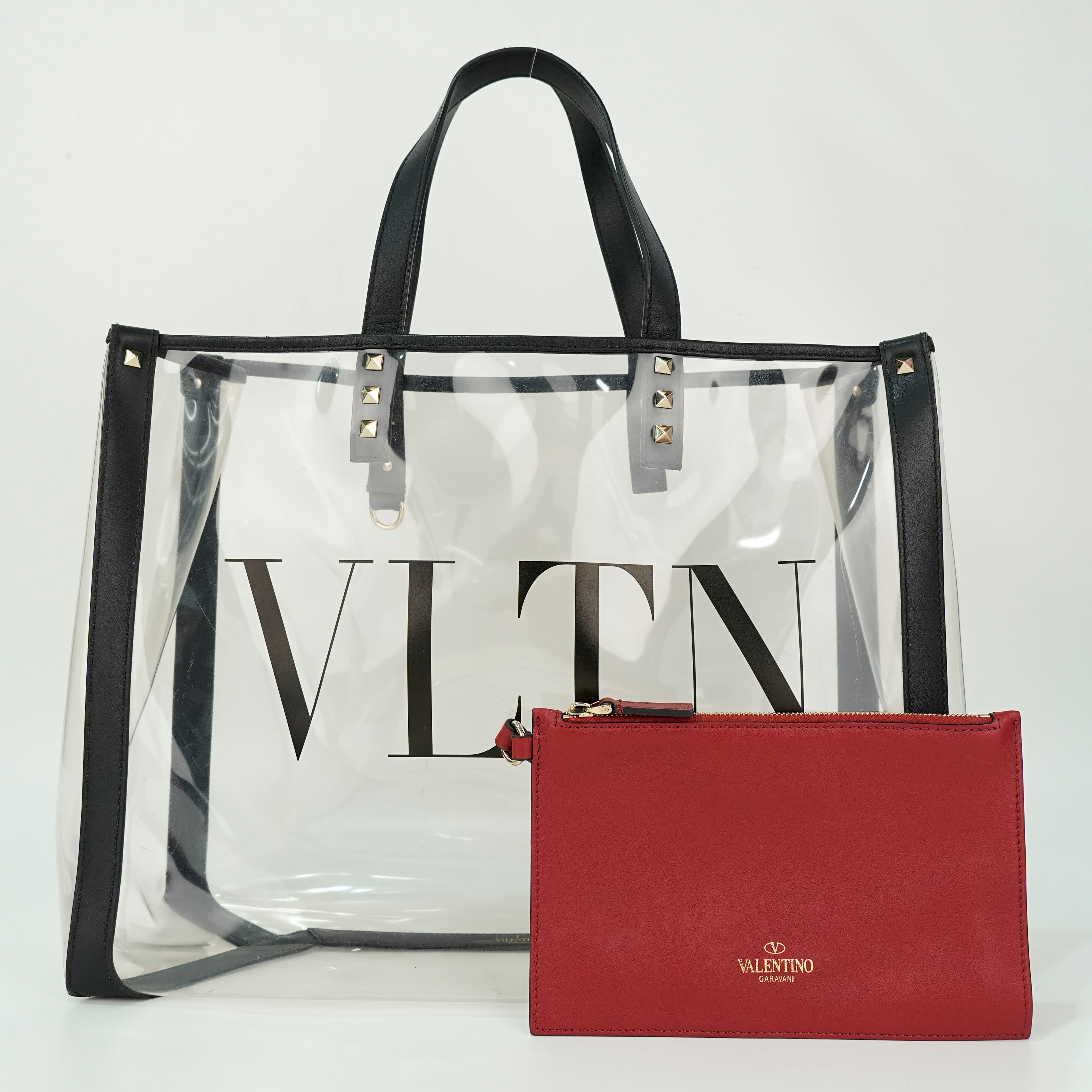Valentino Garavani Logo transparent tote bag