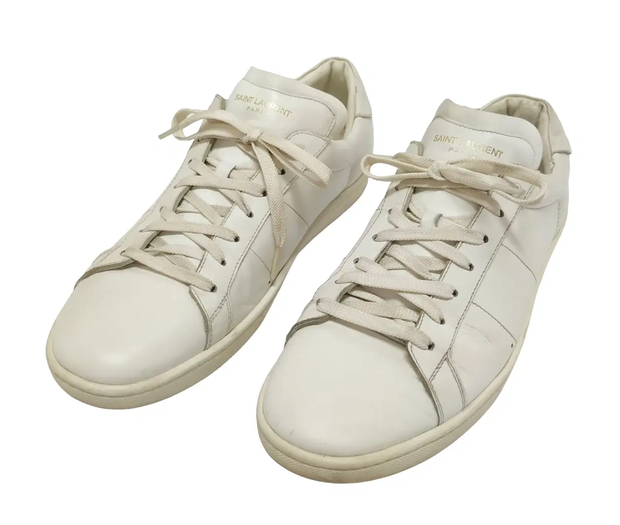 Size 44 - Saint Laurent White Leather Trainers