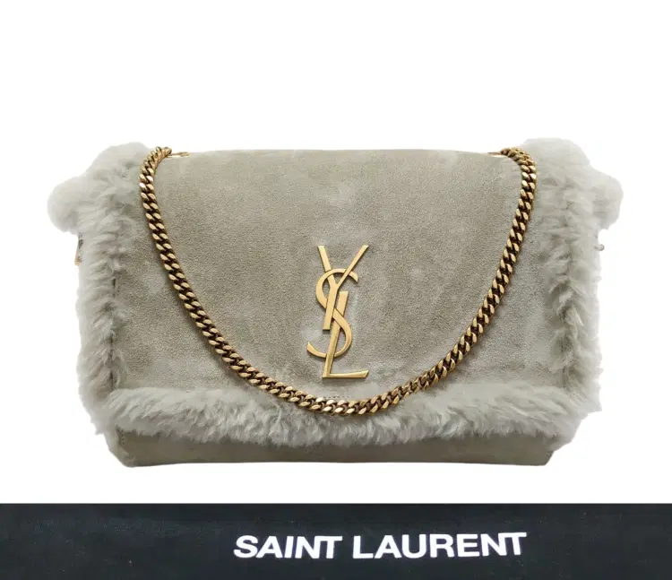 Saint Laurent Kate Medium YSL Shearling Shoulder Bag-Hover-Image