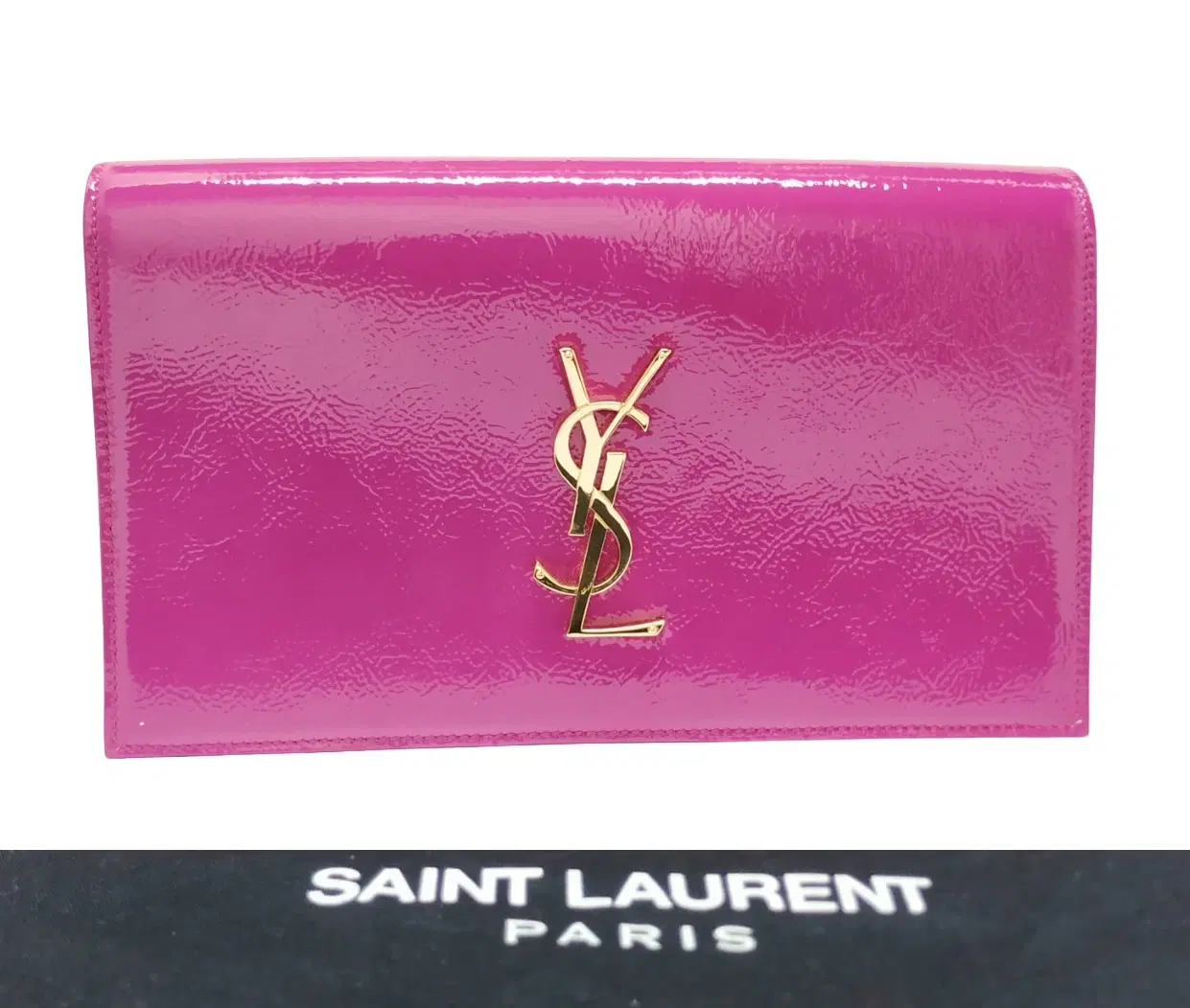 Saint Laurent Kate Monogramme Leather Clutch