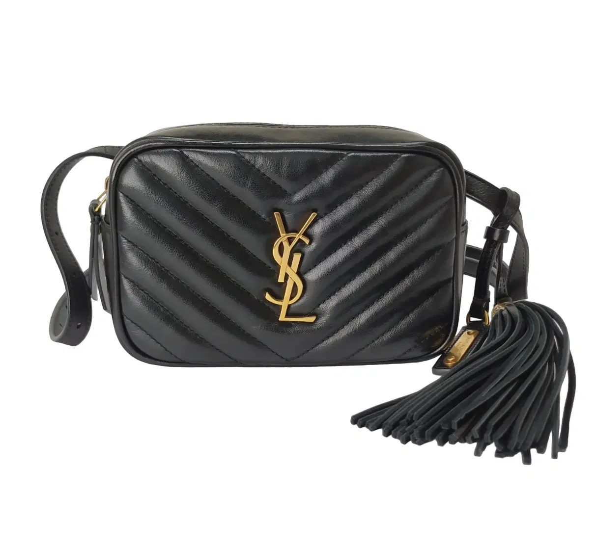 Saint Laurent Lou Black Quilted Leather Belt Bag