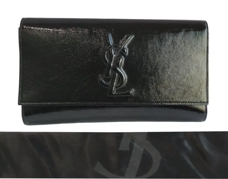Yves Saint Laurent Patent Leather Belle De Jour Flap Clutch-Hover-Image