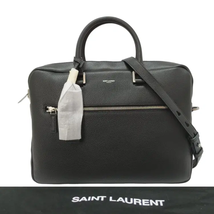 Saint Laurent Sac De Jour Croc Embossed Leather Briefcase-Hover-Image