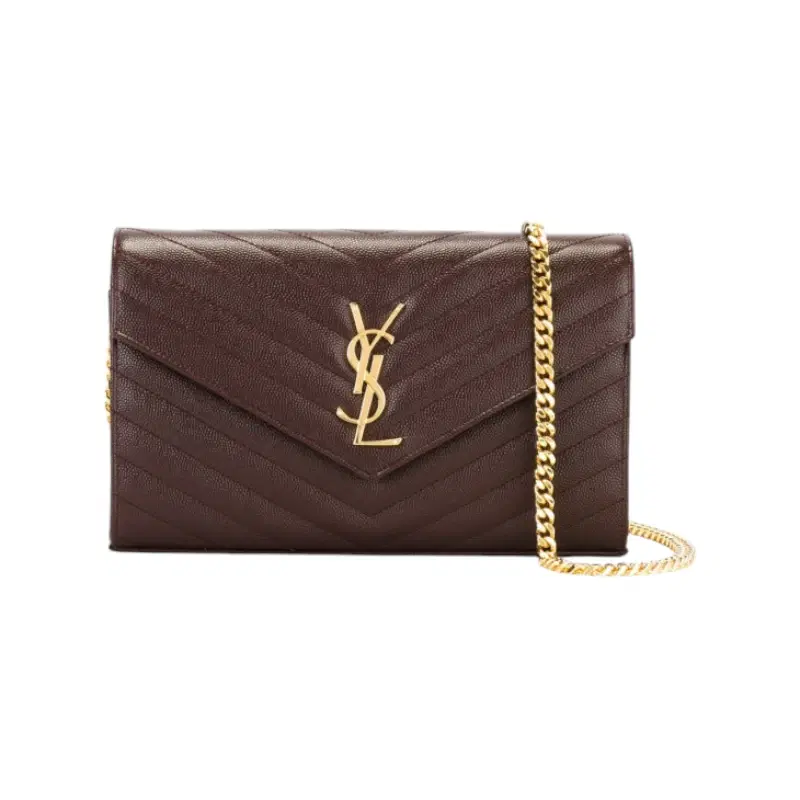 Saint Laurent Bordeaux Monogram Shoulder Bag (YSL)