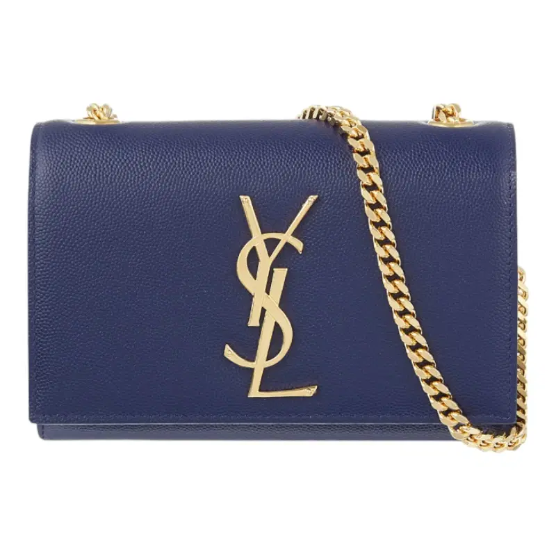 Saint Laurent Monogram small leather shoulder bag - Blue | Luxepolis.com