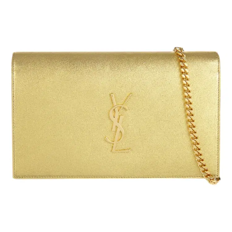 Saint Laurent Monogram metallic leather shoulder bag - Or Gold | Luxepolis.com-Hover-Image